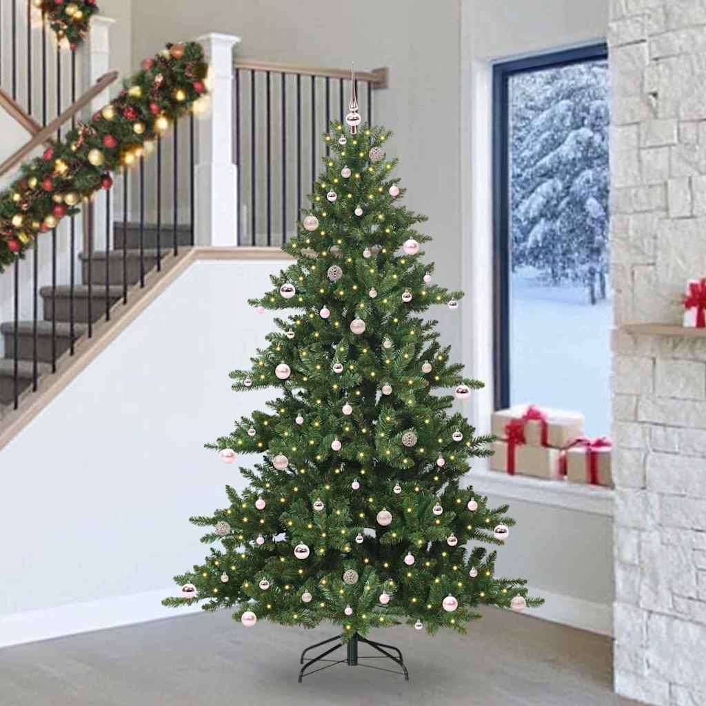 Kunstig sammensatt juletre with LEDs med stativ 240cm PVC