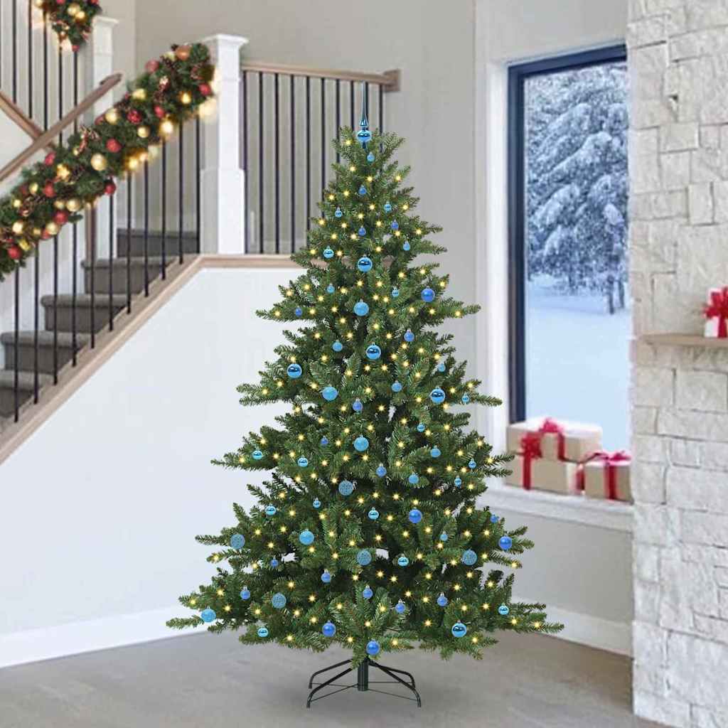 Kunstig sammensatt juletre with LEDs med stativ 240cm PVC