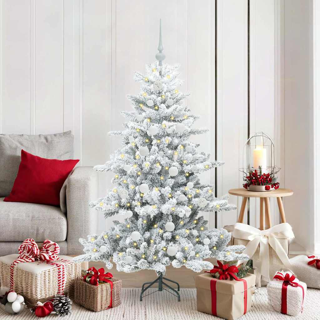 Kunstig sammensatt juletre with LEDs med stativ 150cm PVC