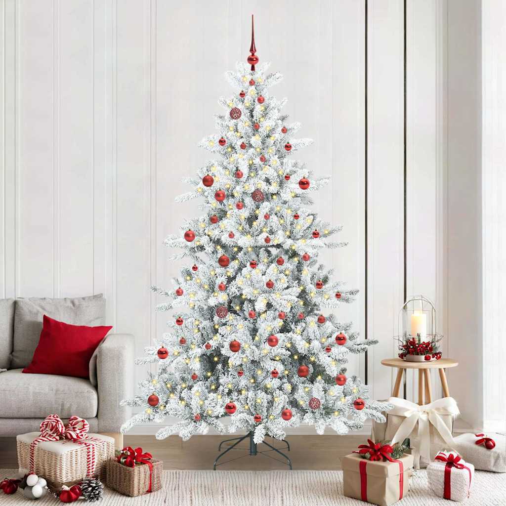 Kunstig sammensatt juletre with LEDs med stativ 210cm PVC