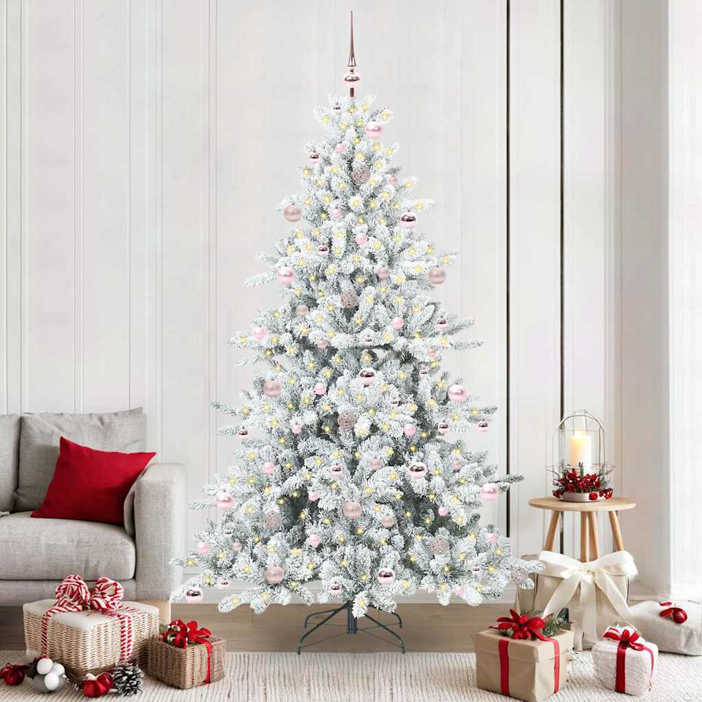Kunstig sammensatt juletre with LEDs med stativ 210cm PVC