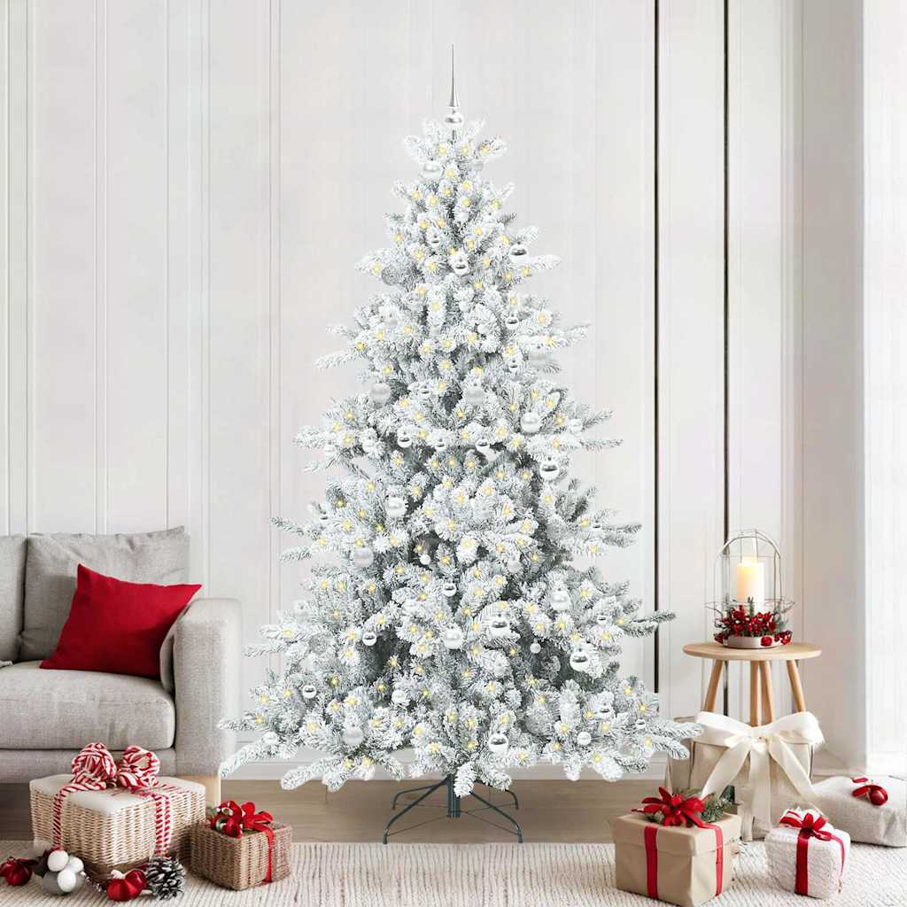 Kunstig sammensatt juletre with LEDs med stativ 210cm PVC