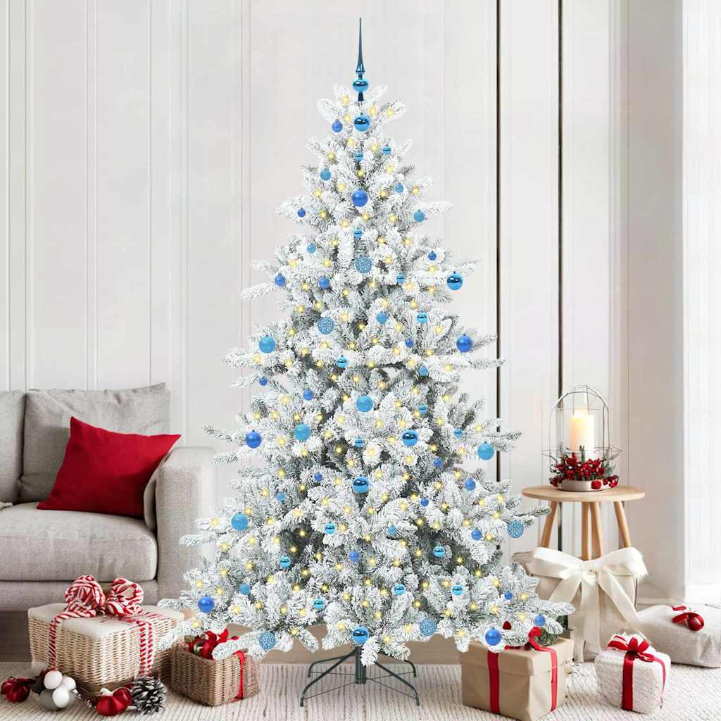 Kunstig sammensatt juletre with LEDs med stativ 210cm PVC