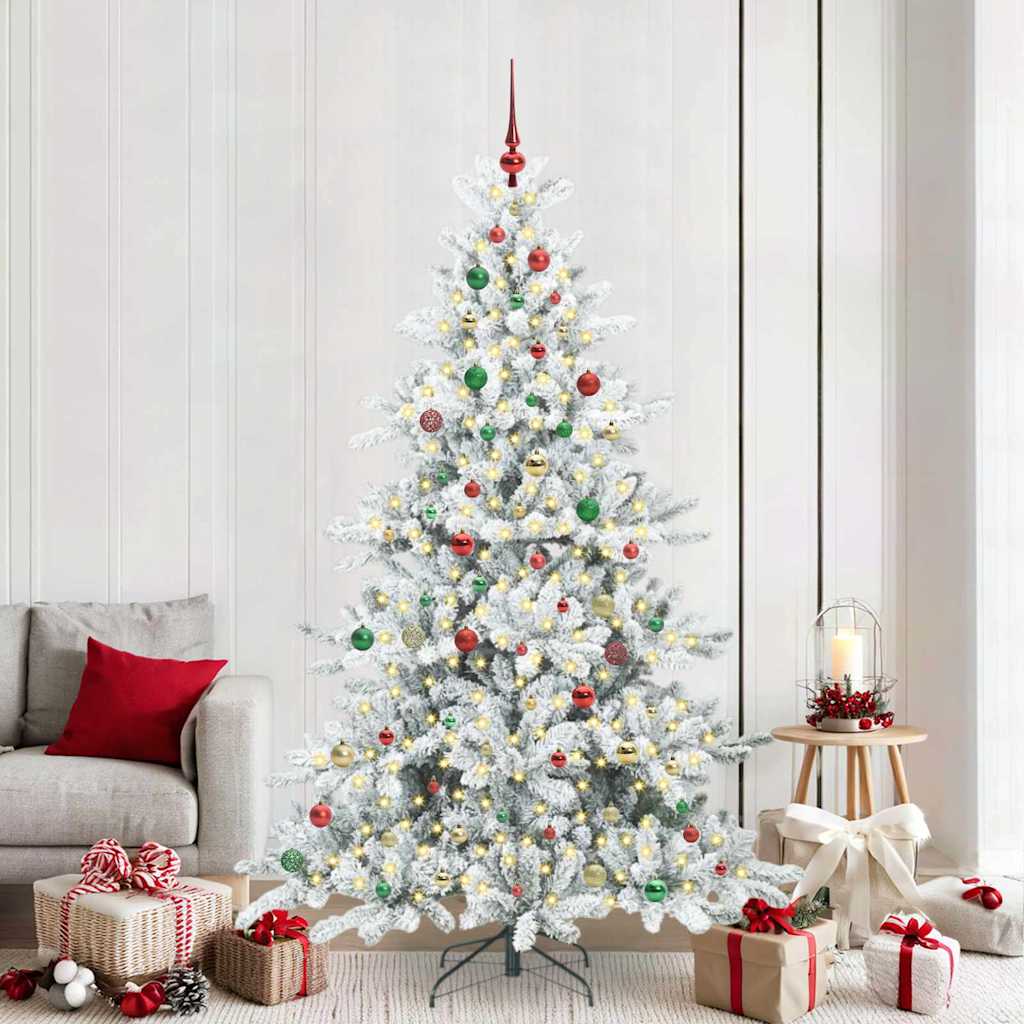 Kunstig sammensatt juletre with LEDs med stativ 210cm PVC
