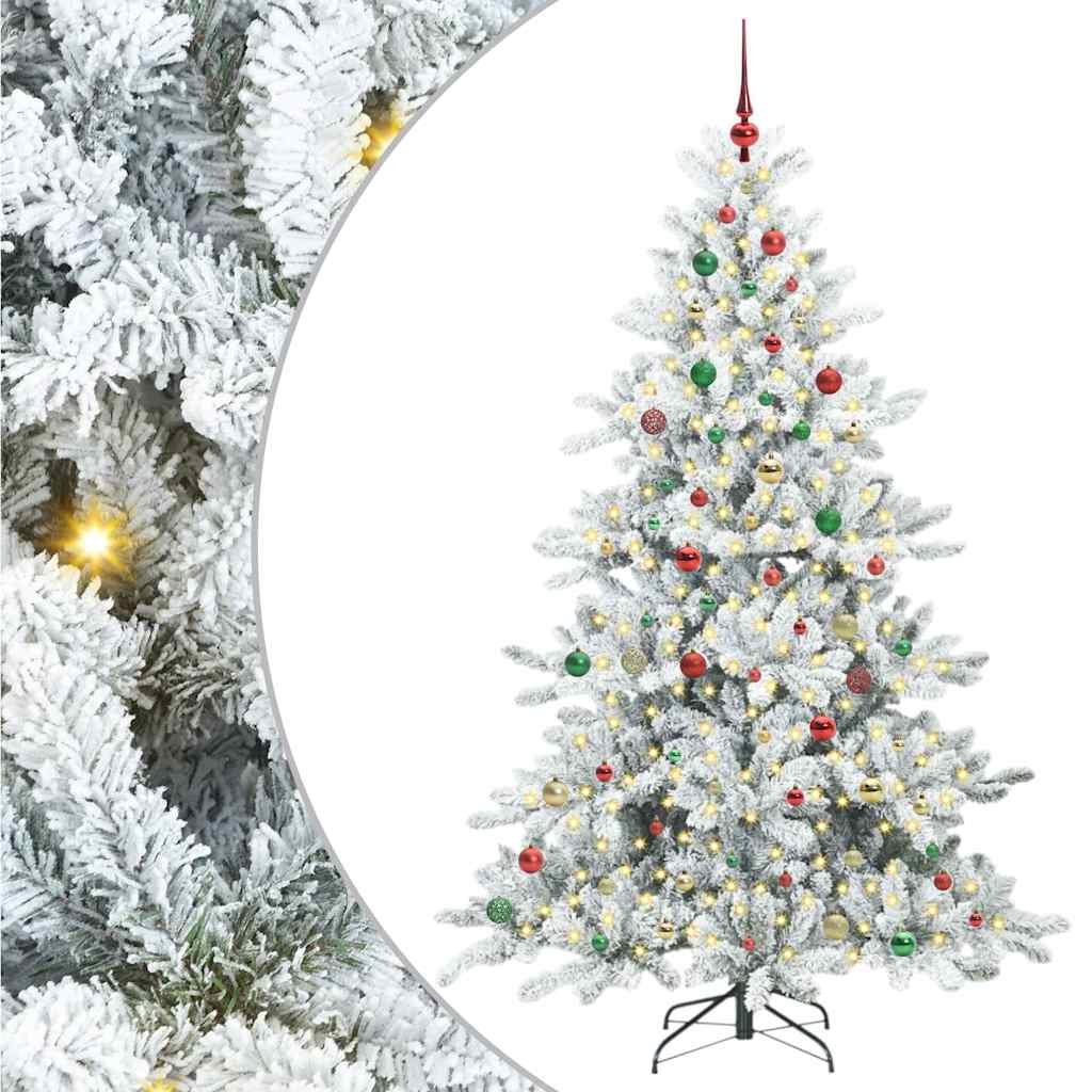 Kunstig sammensatt juletre with LEDs med stativ 210cm PVC