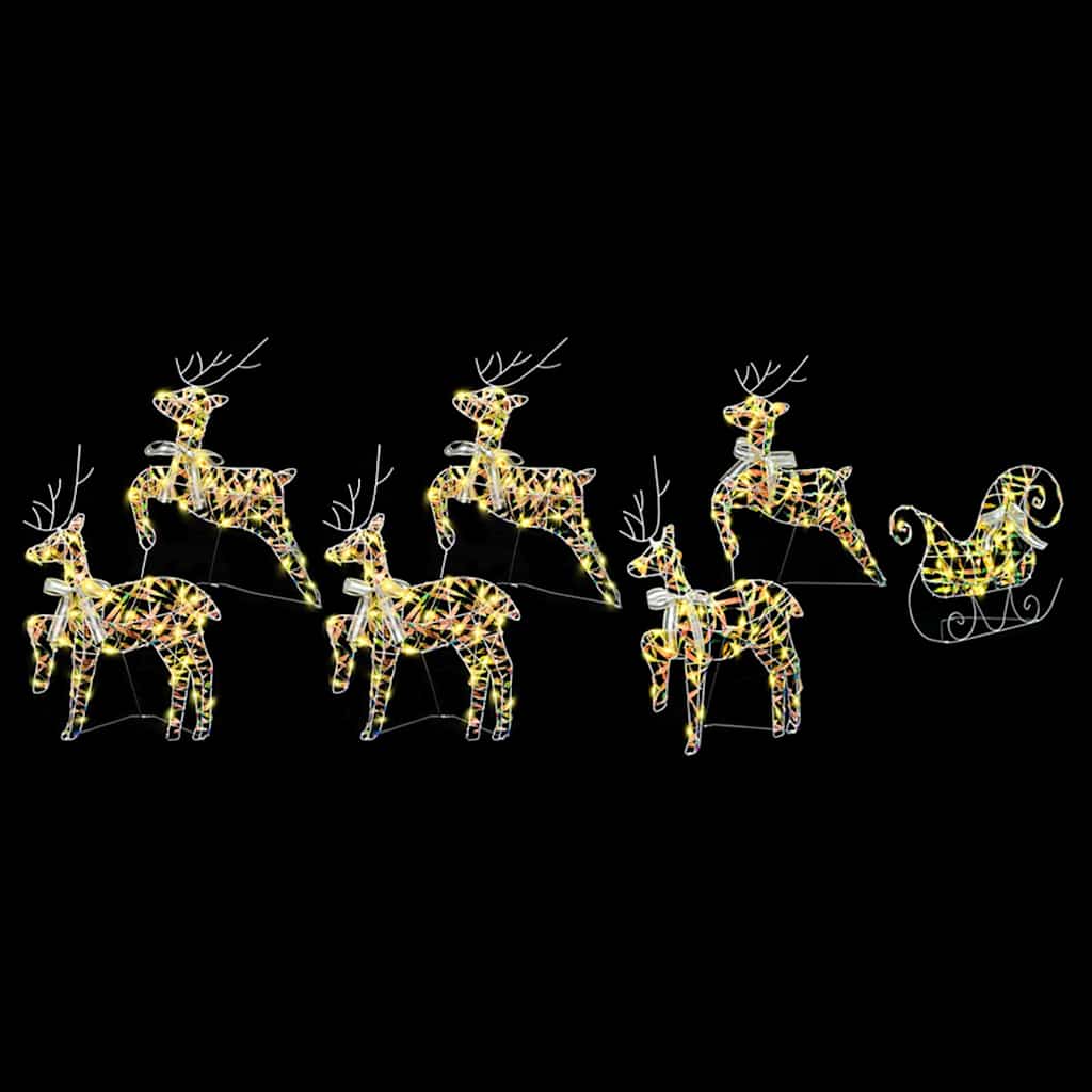 LED Reinsdyr med 40 LED 7 pcs Flerfarget PET