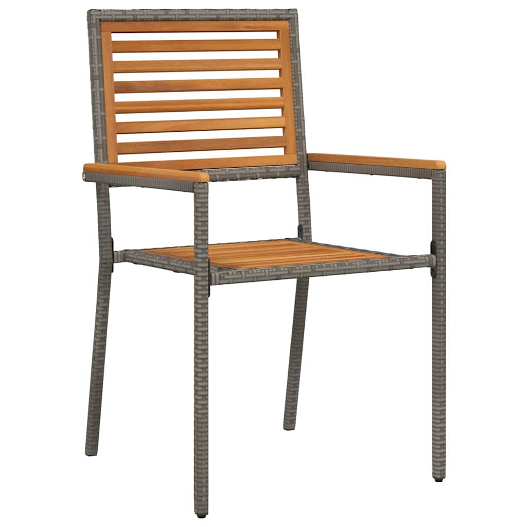 Hage Spisegruppe 9 pcs Grå Poly rattan