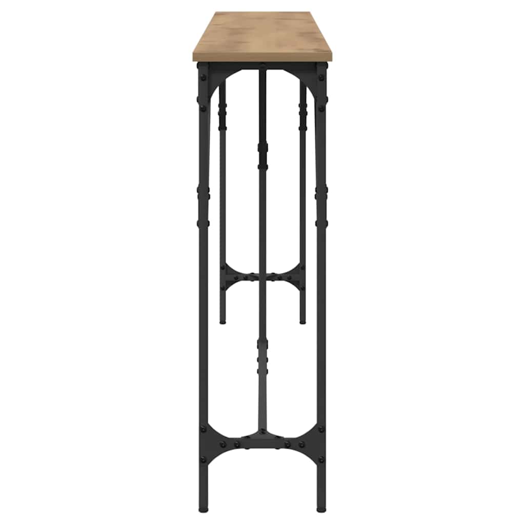 Konsollbord artisan eik 180 x 23 x 75 cm Ingeniørtre og metall