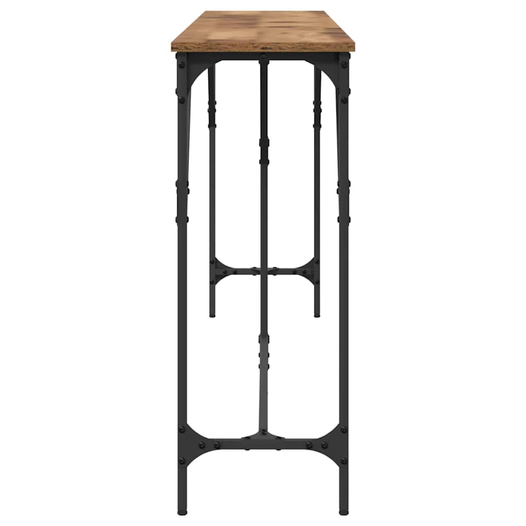 Konsollbord Gamle tre 200 x 29 x 75 cm Ingeniørtre og metall