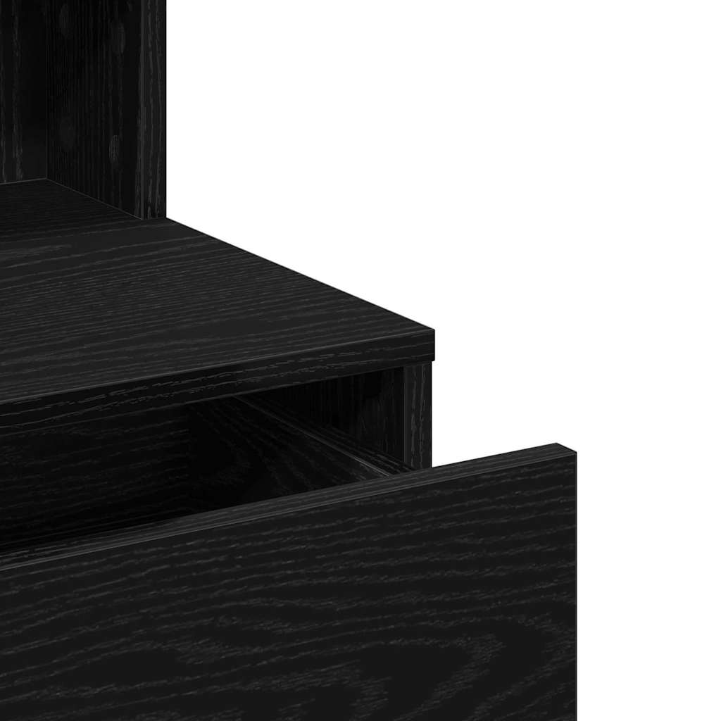 Sminkebord Svart eik 80 x 41 x 134.5 cm Konstruert tre