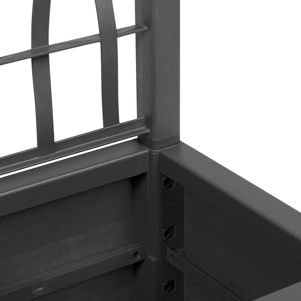 Hageblomsterpotte Antrasitt 36 x 36 x 140 cm Polypropen