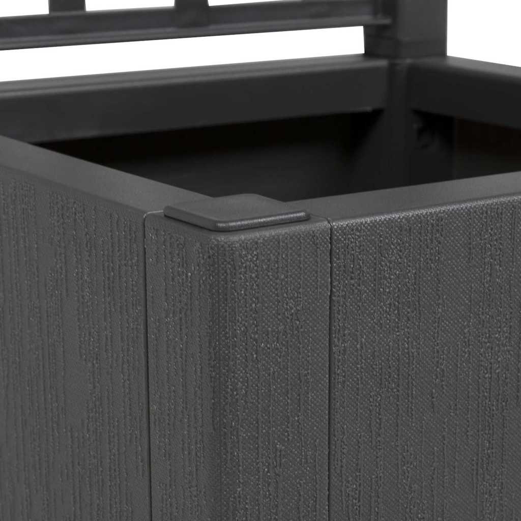 Hageblomsterpotte Antrasitt 36 x 36 x 140 cm Polypropen