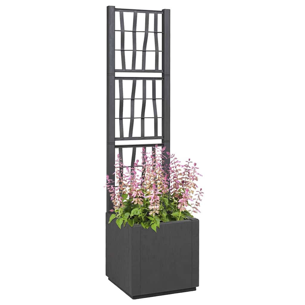 Hageblomsterpotte Antrasitt 36 x 36 x 140 cm Polypropen