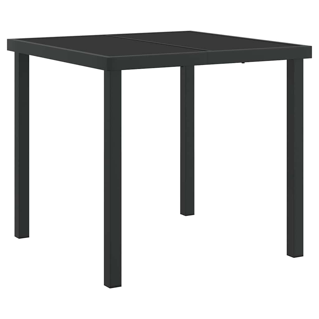 Hagebord Svart 80 x 80 x 73 cm Massivt teaktre