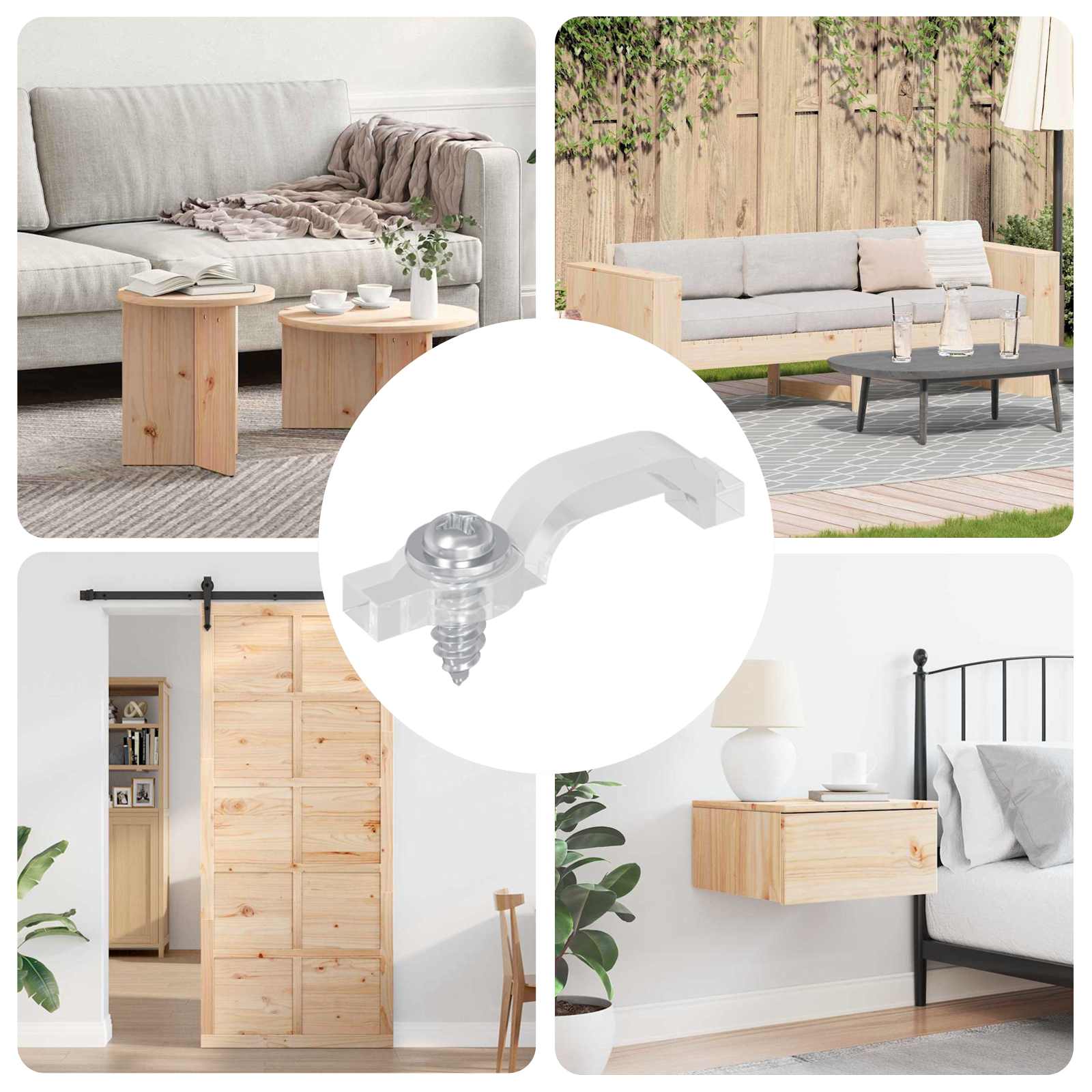 LED Strip Clips 2 pcs Gjennomsiktig 2 x 1 x 0.5 cm