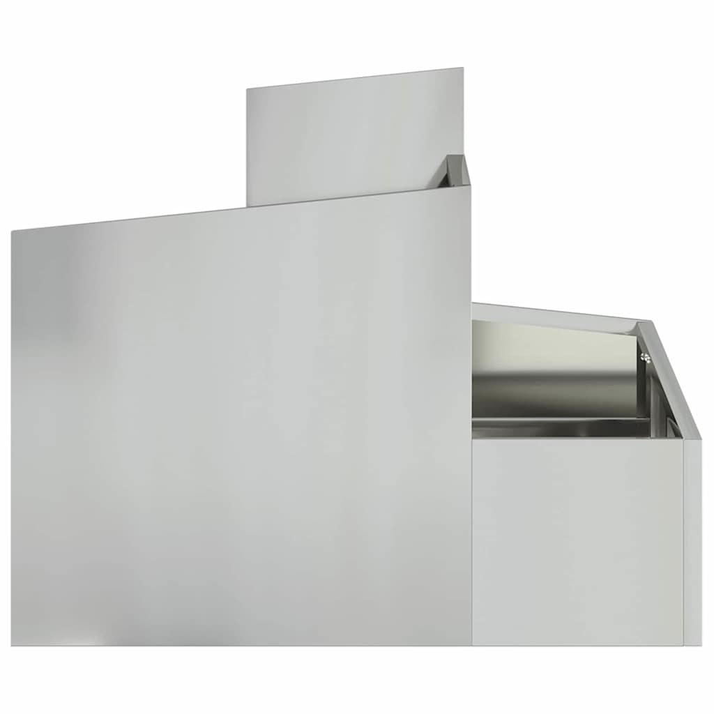 Hageblomsterpotte sølv 60 x 60 x 50 cm Galvanisert Stål