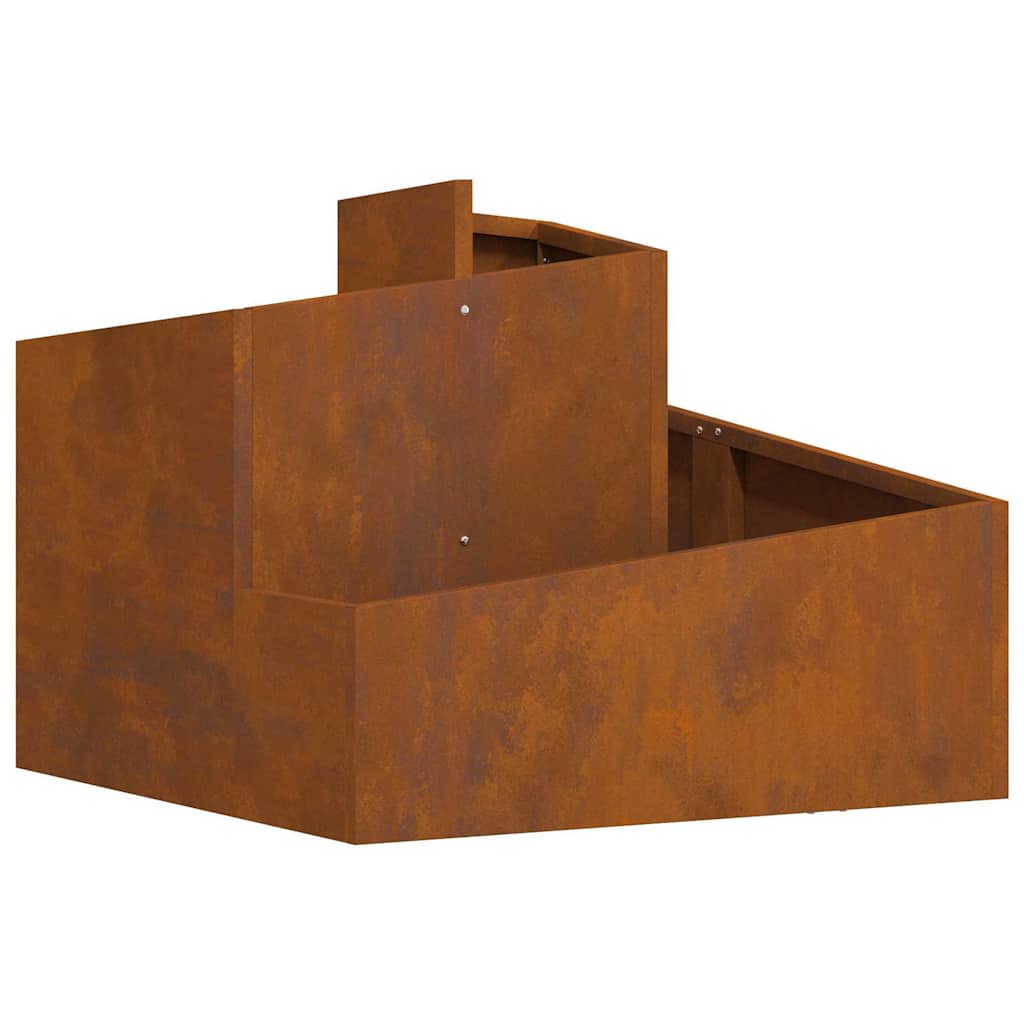 Hageblomsterpotte Brun 60 x 60 x 50 cm Cortenstål
