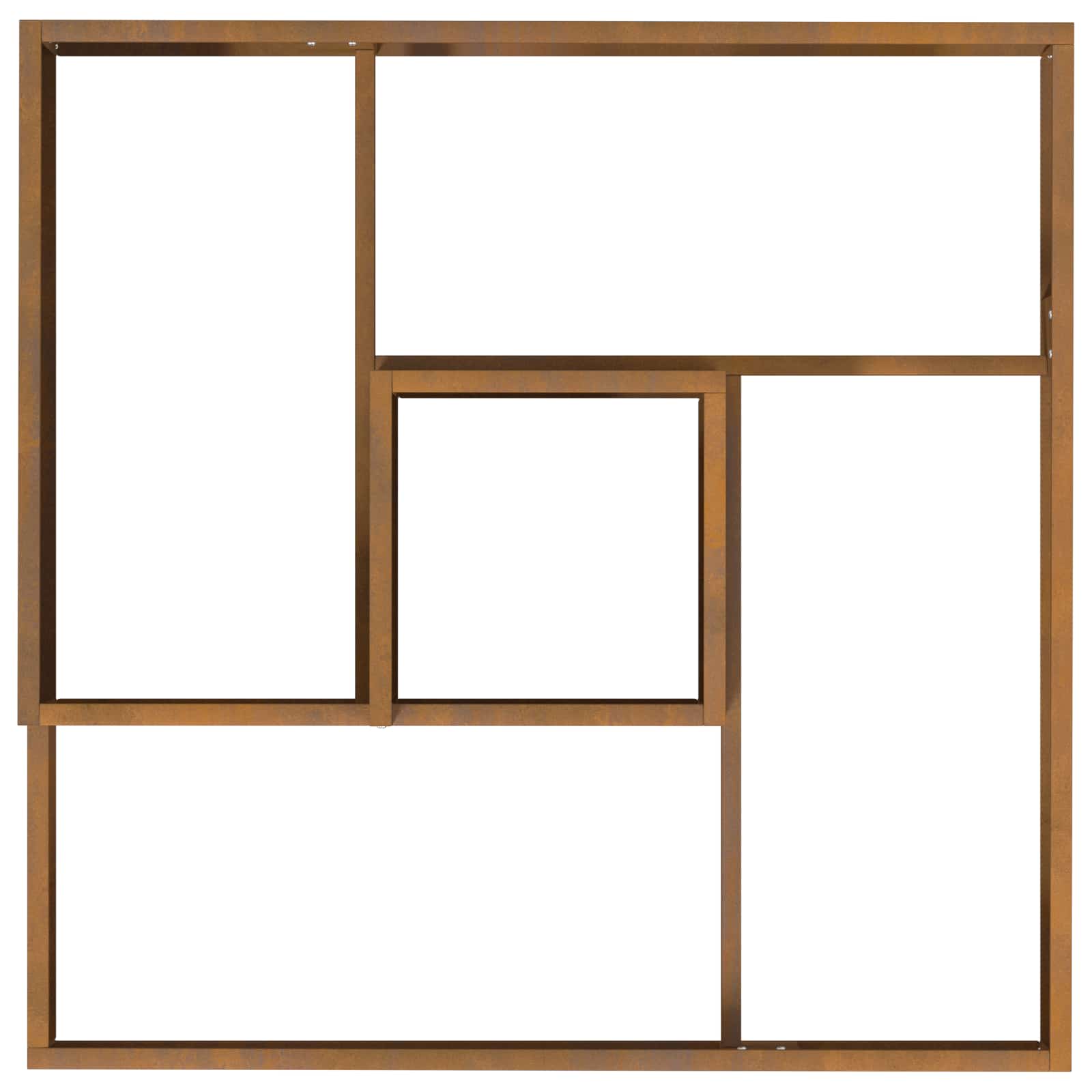 Hageblomsterpotte Brun 60 x 60 x 50 cm Cortenstål