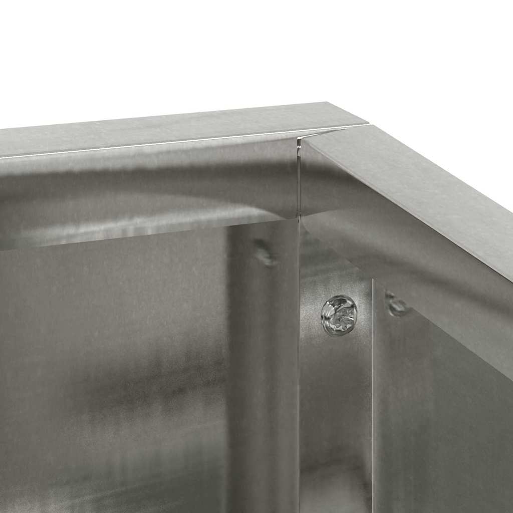 Hageblomsterpotte sølv 80 x 80 x 50 cm Rustfritt Stål