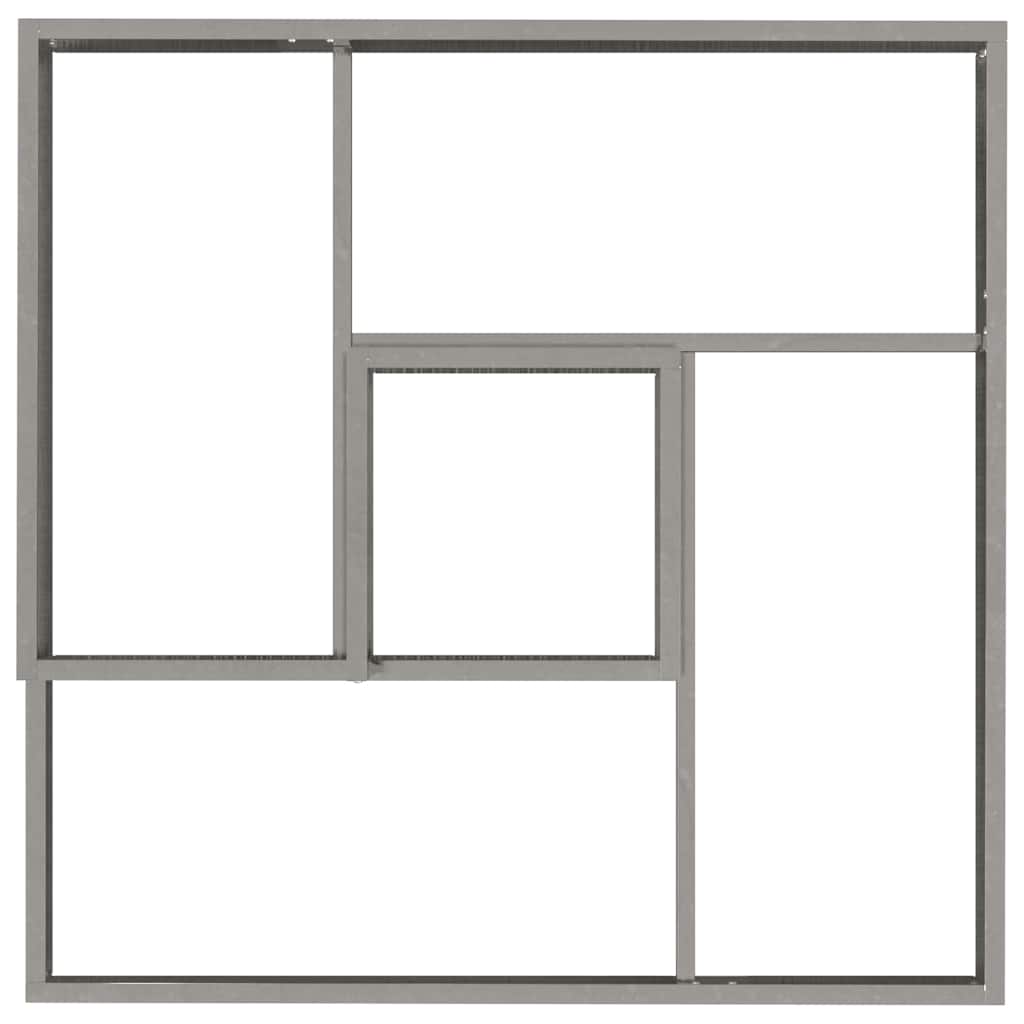 Hageblomsterpotte sølv 80 x 80 x 50 cm Rustfritt stål