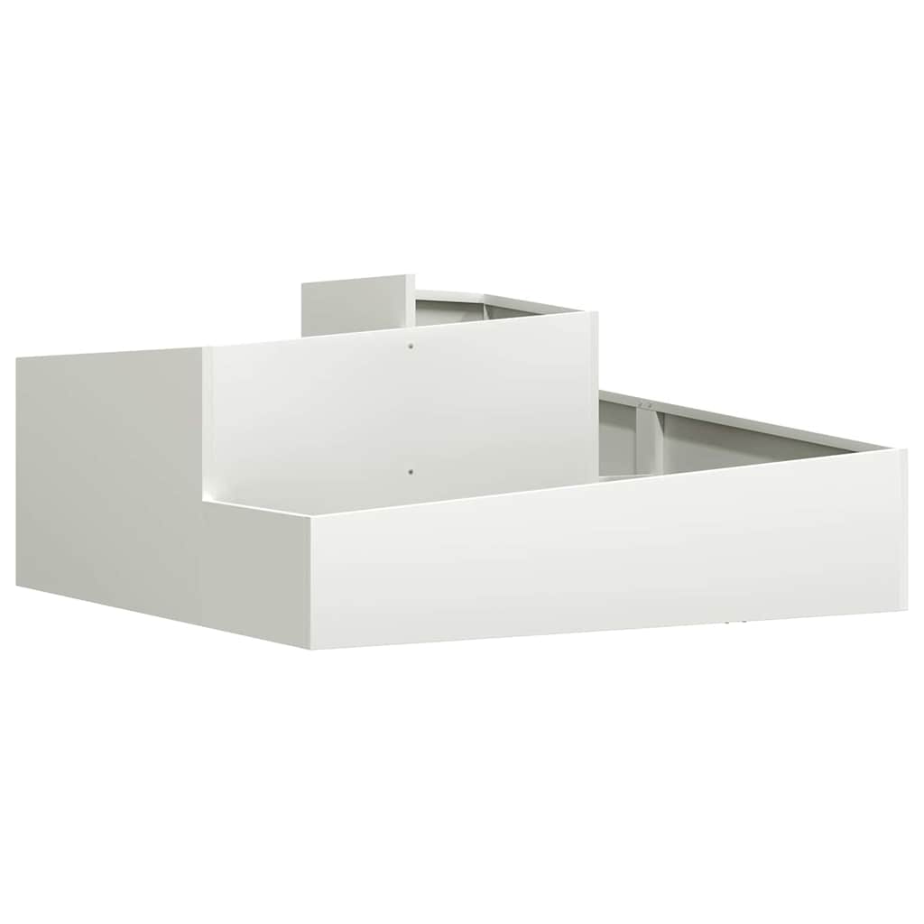 Hageplantekasse Hvit 100x100x50 cm Stål