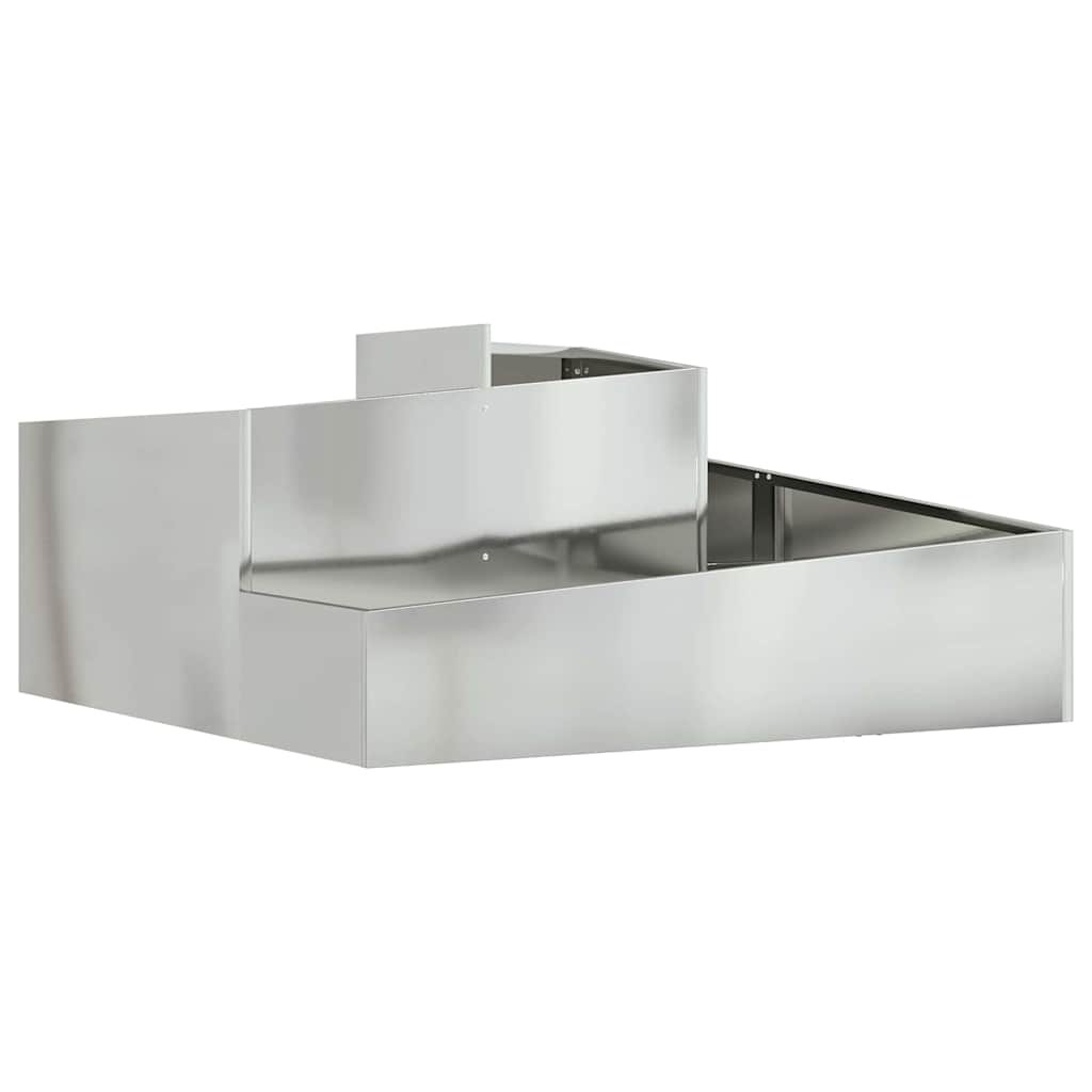 Hageblomsterpotte sølv 100 x 100 x 50 cm Galvanisert Stål