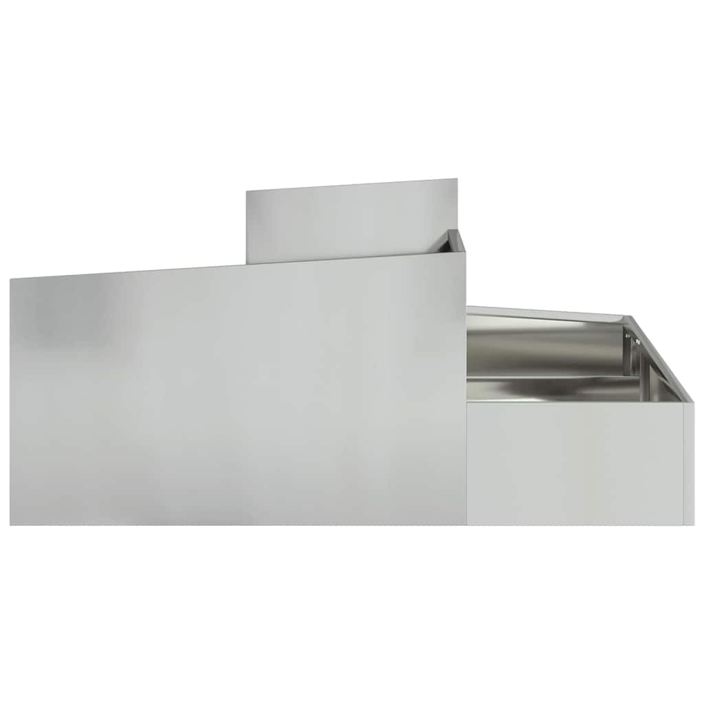 Hageblomsterpotte sølv 100 x 100 x 50 cm Galvanisert Stål