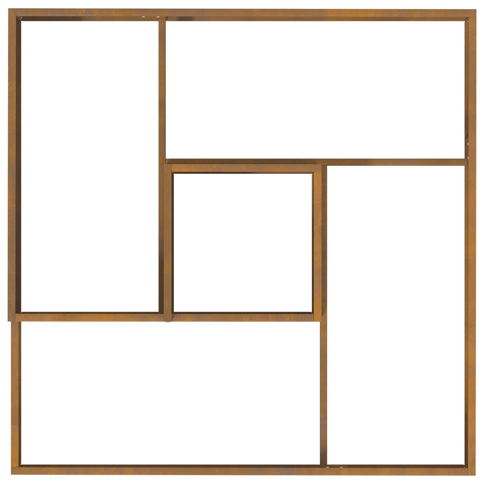 Hageblomsterpotte Brun 100 x 100 x 50 cm Værbestandig stål