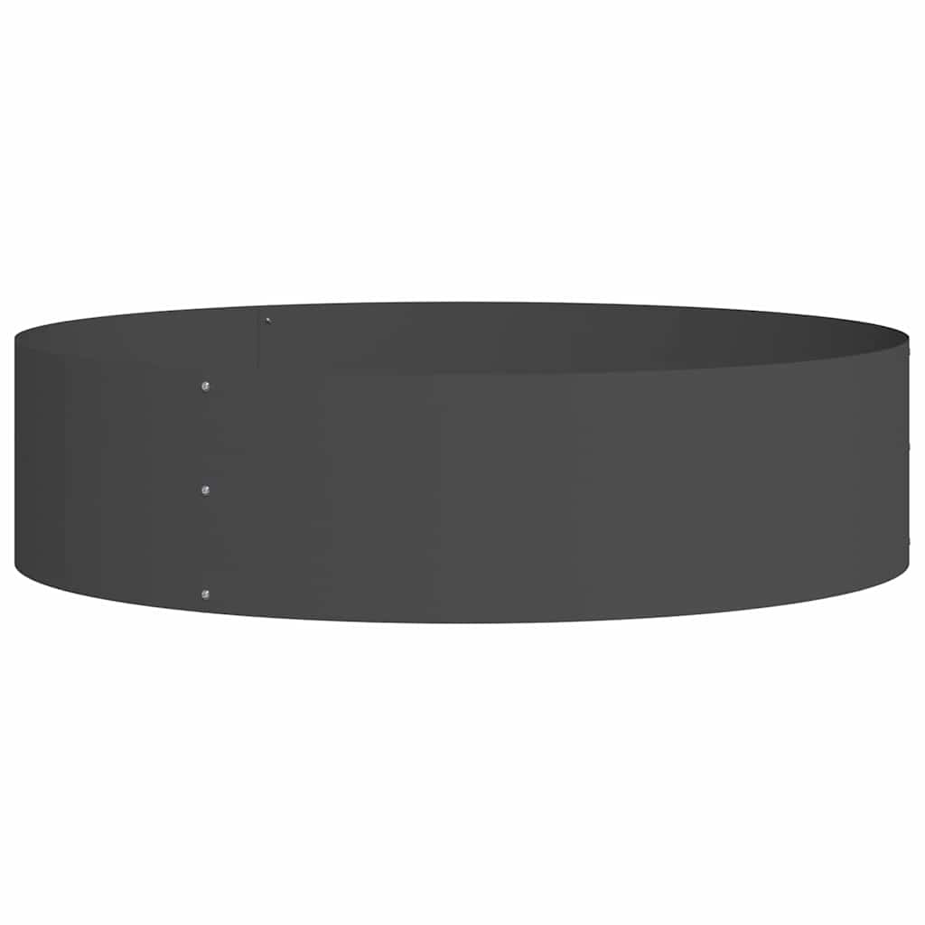 Hageblomsterpotte 5 pcs Svart 80 x 80 x 12 cm Kaldvalsestål