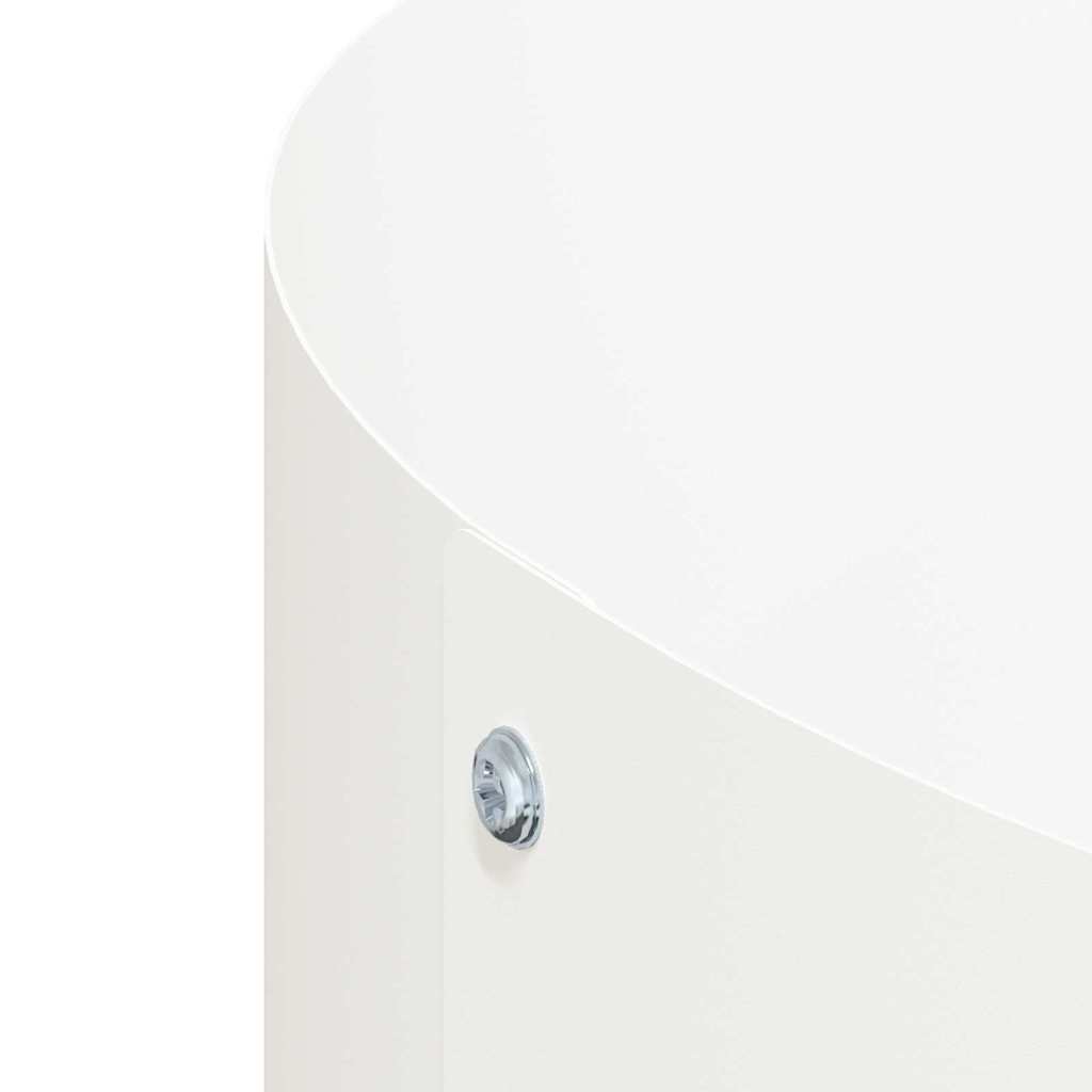 Hageblomsterpotte 5 pcs Hvit 80 x 80 x 12 cm Kaldvalsestål