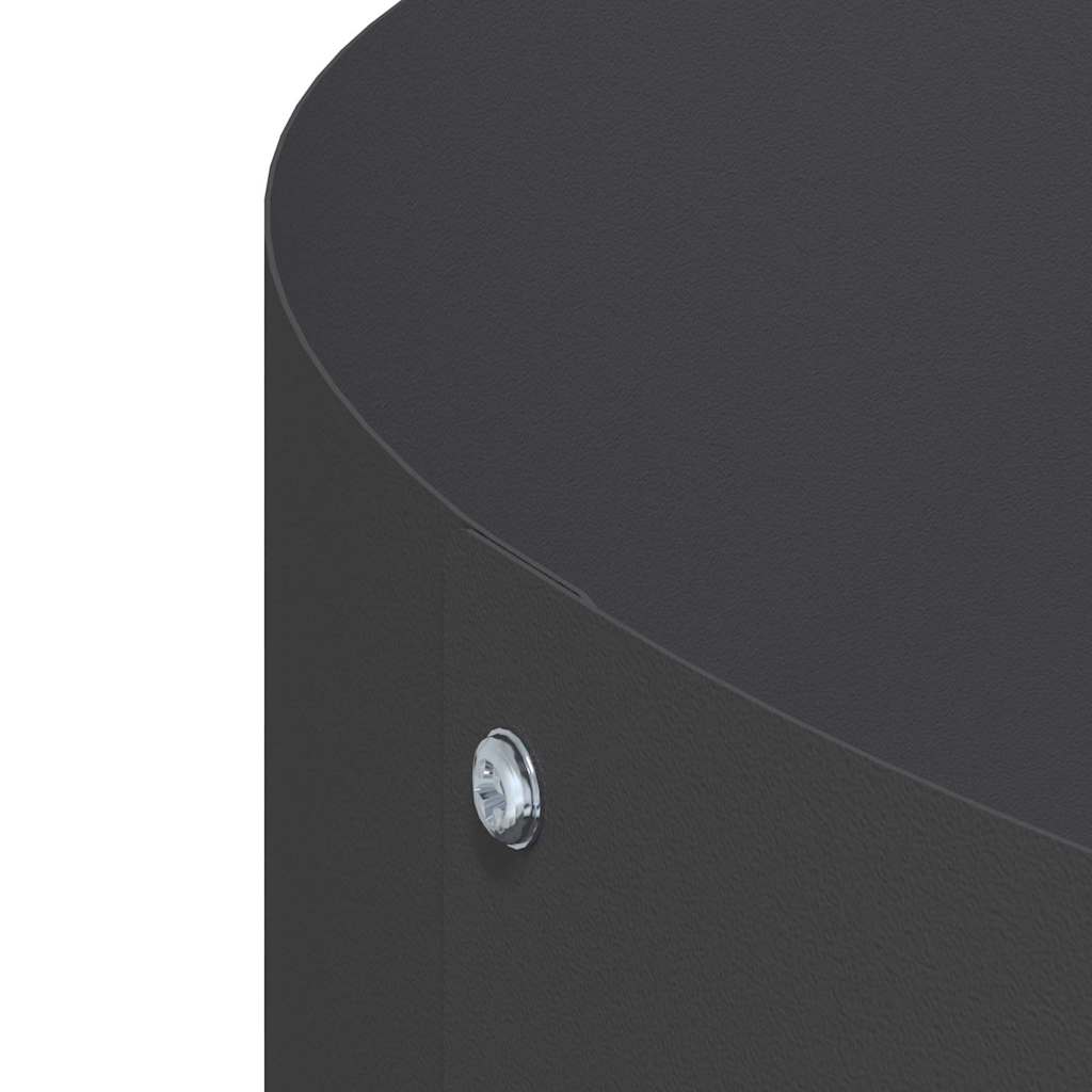 Hageblomsterpotte Svart 120 x 120 x 20 cm Kaldvalsestål