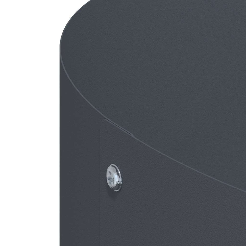 Hagepotter 5 pcs Antrasitt 120 x 120 x 20 cm Stål