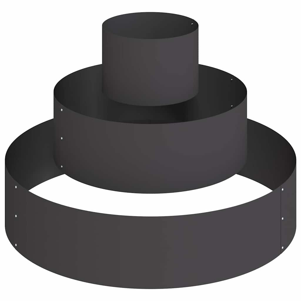 Hageblomsterpotte Svart 90 x 90 x 20 cm Kaldvalsestål