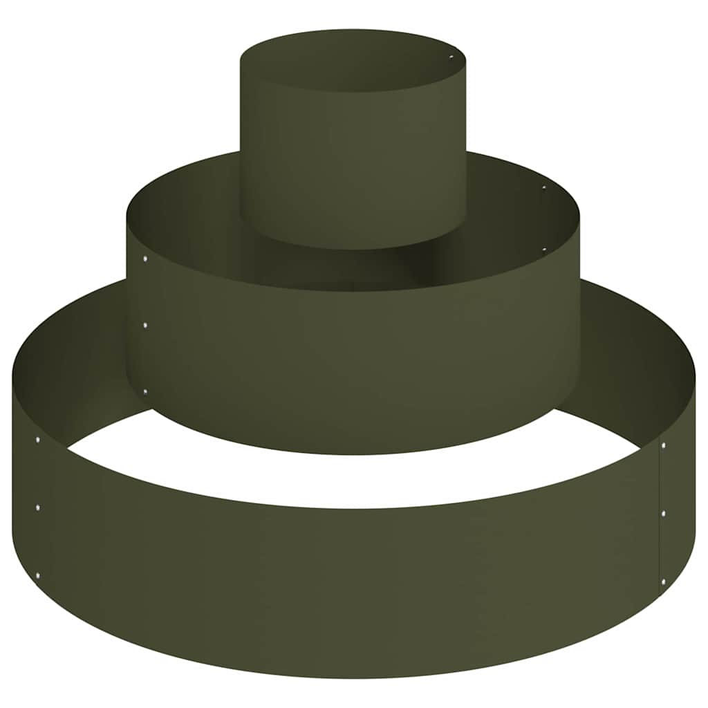 Hageblomsterpotte Olivengrønn 90 x 90 x 20 cm Kaldvalsestål