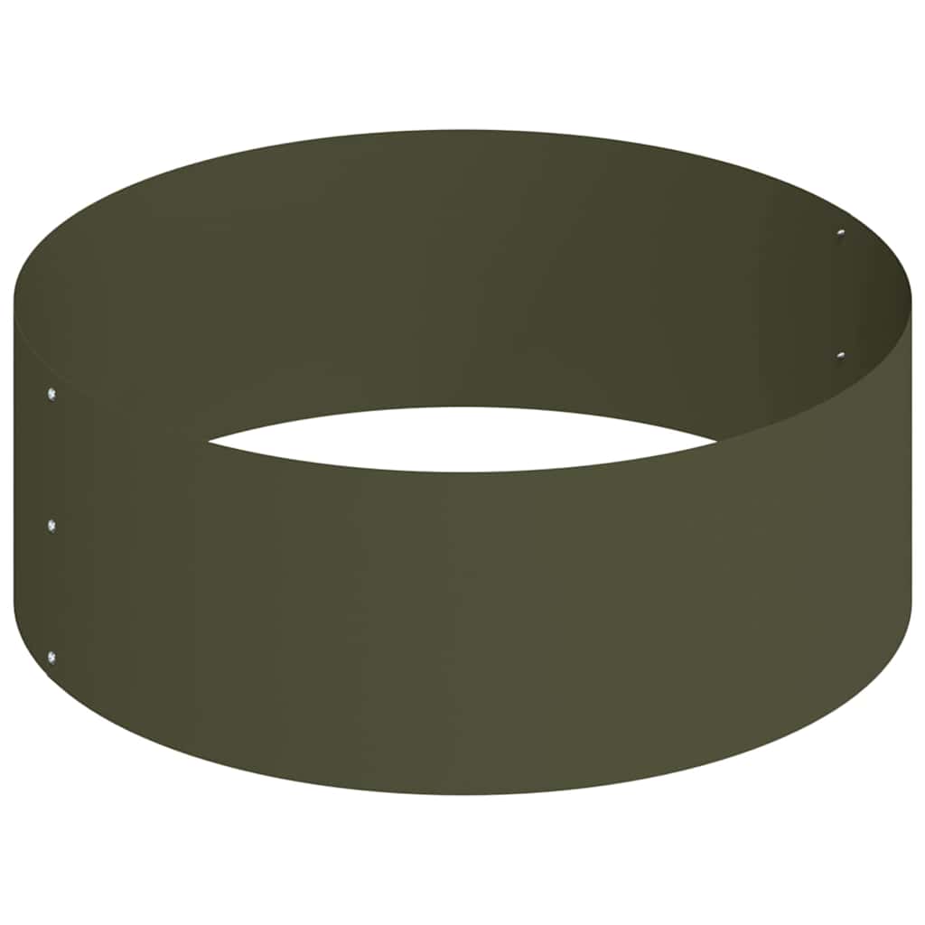 Hageblomsterpotte Olivengrønn 90 x 90 x 20 cm Stål