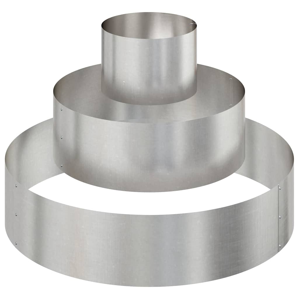 Hageblomsterpotte sølv 90 x 90 x 20 cm Rustfritt stål