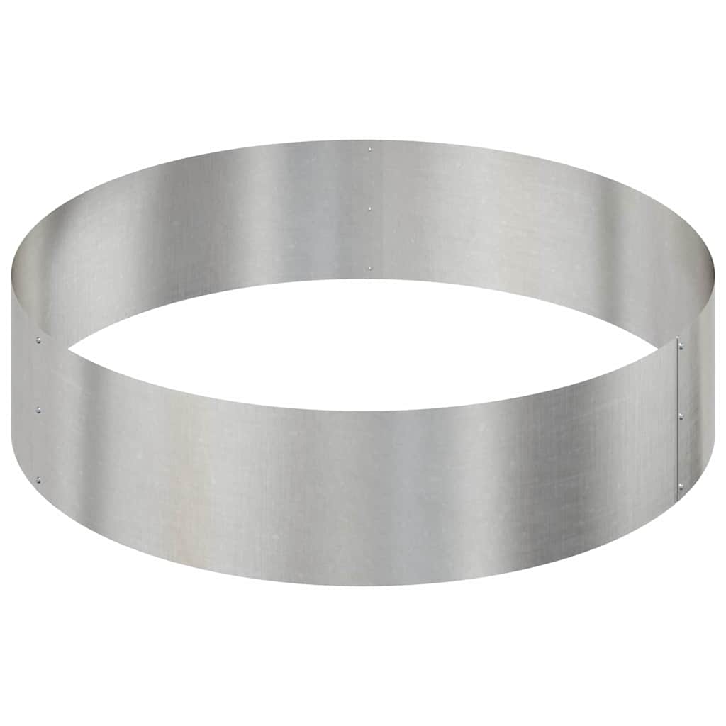 Hageblomsterpotte sølv 90 x 90 x 20 cm Rustfritt stål