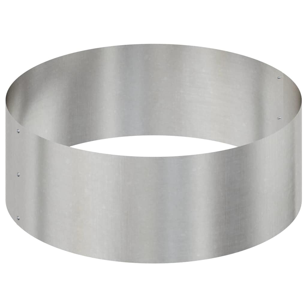 Hageblomsterpotte sølv 90 x 90 x 20 cm Rustfritt stål