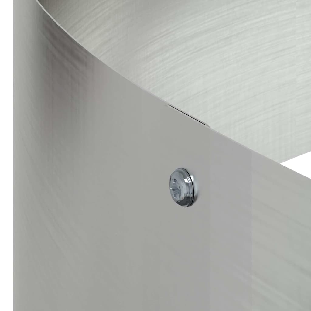 Hageblomsterpotte sølv 90 x 90 x 20 cm Galvanisert stål