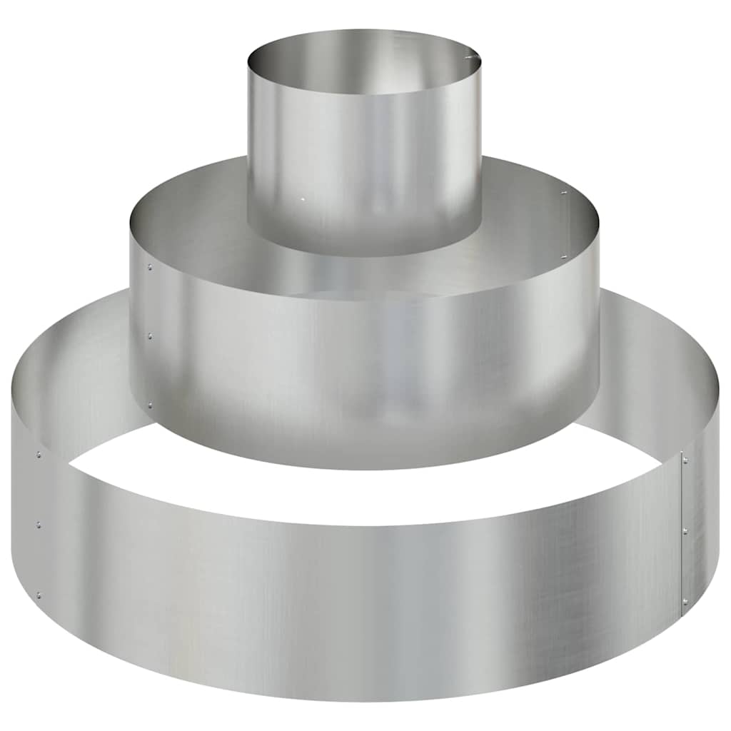 Hageblomsterpotte sølv 90 x 90 x 20 cm Galvanisert stål