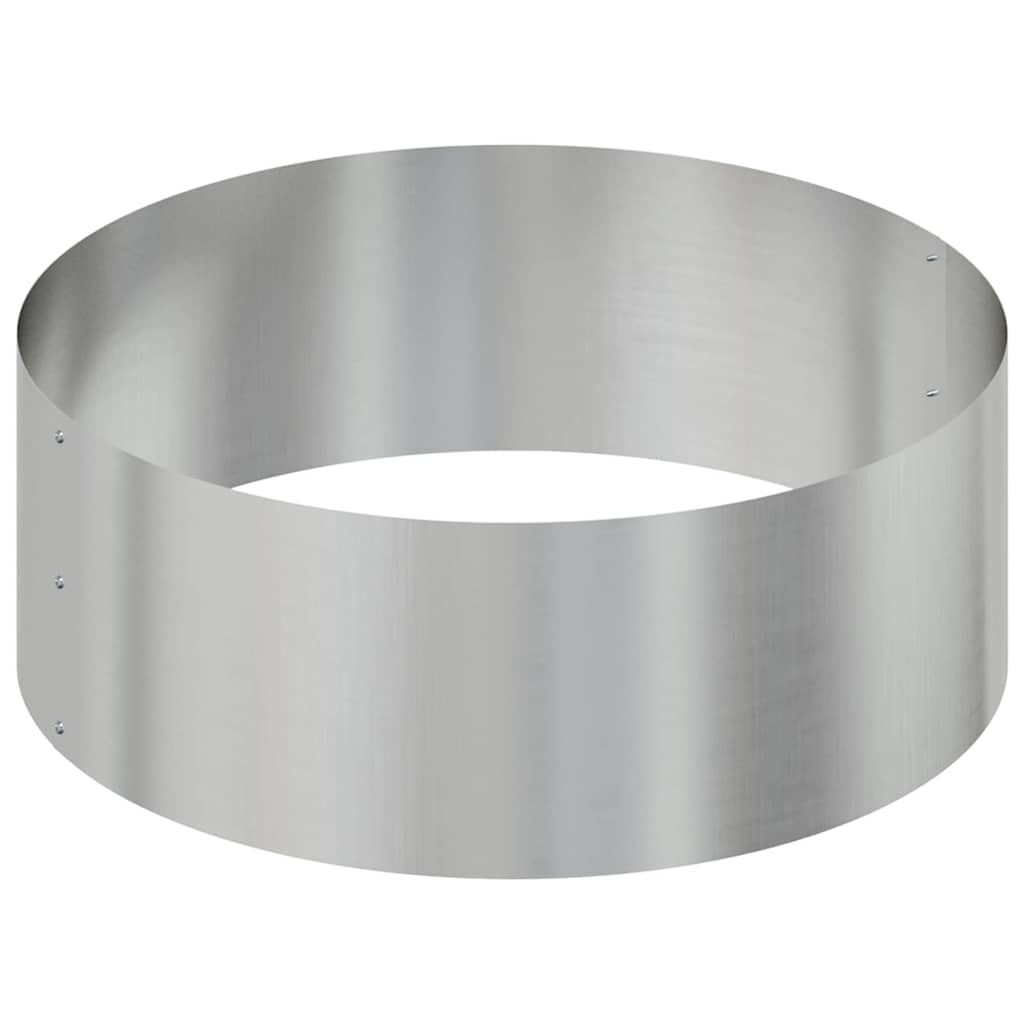 Hageblomsterpotte sølv 90 x 90 x 20 cm Galvanisert stål