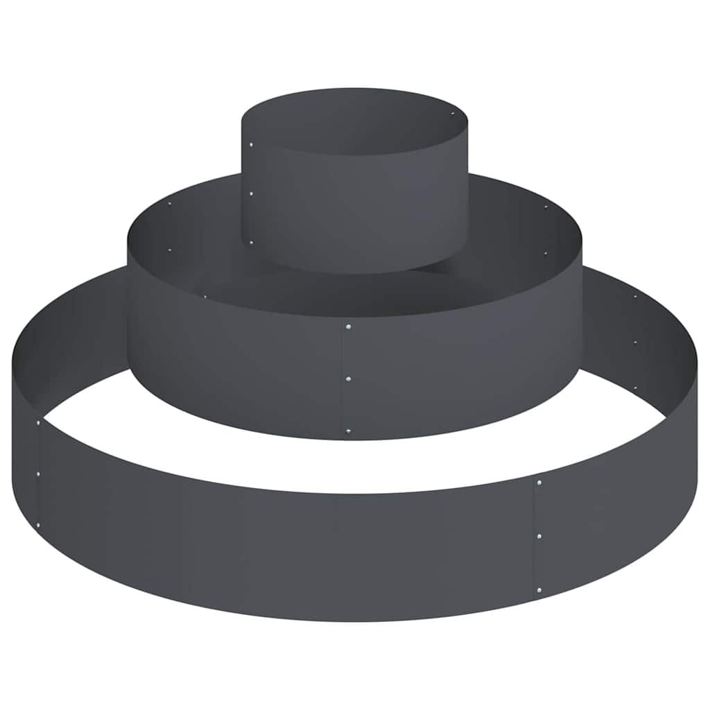 Hageblomsterpotte Antrasitt 120 x 120 x 20 cm Kaldvalsestål