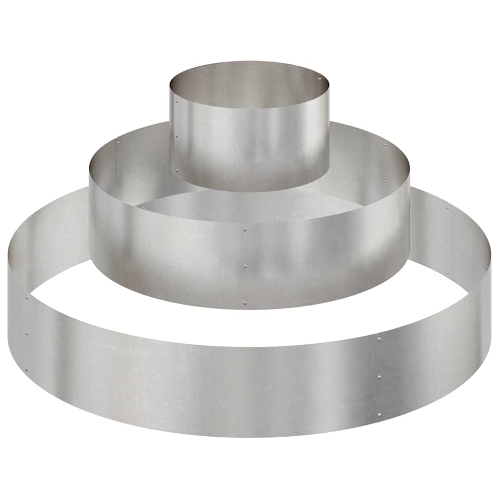 Hageblomsterpotte sølv 120 x 120 x 20 cm Rustfritt Stål