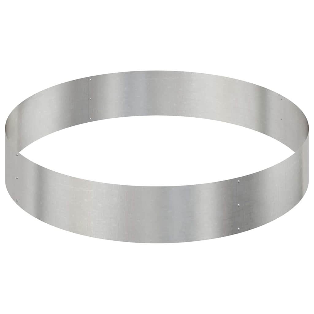 Hageblomsterpotte sølv 120 x 120 x 20 cm Rustfritt Stål