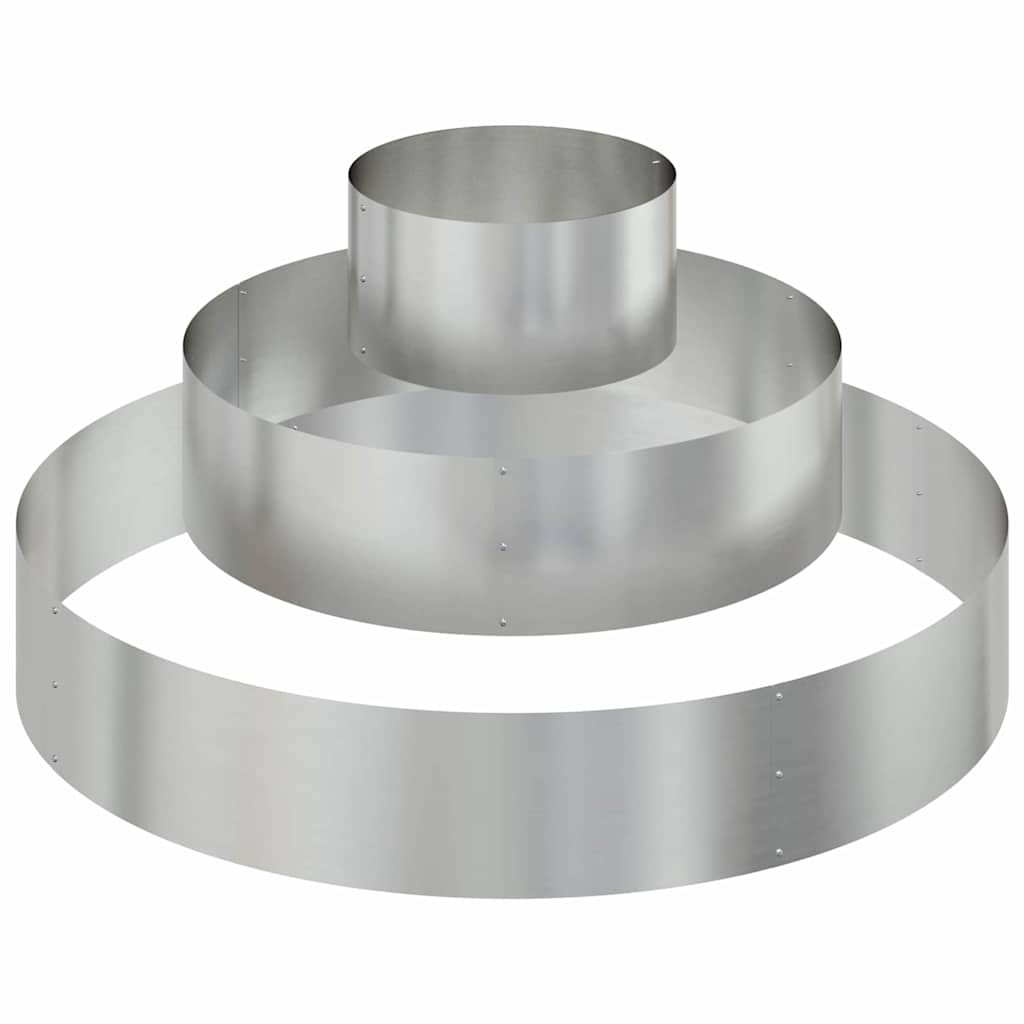 Hageblomsterpotte sølv 120 x 120 x 20 cm Galvanisert Stål