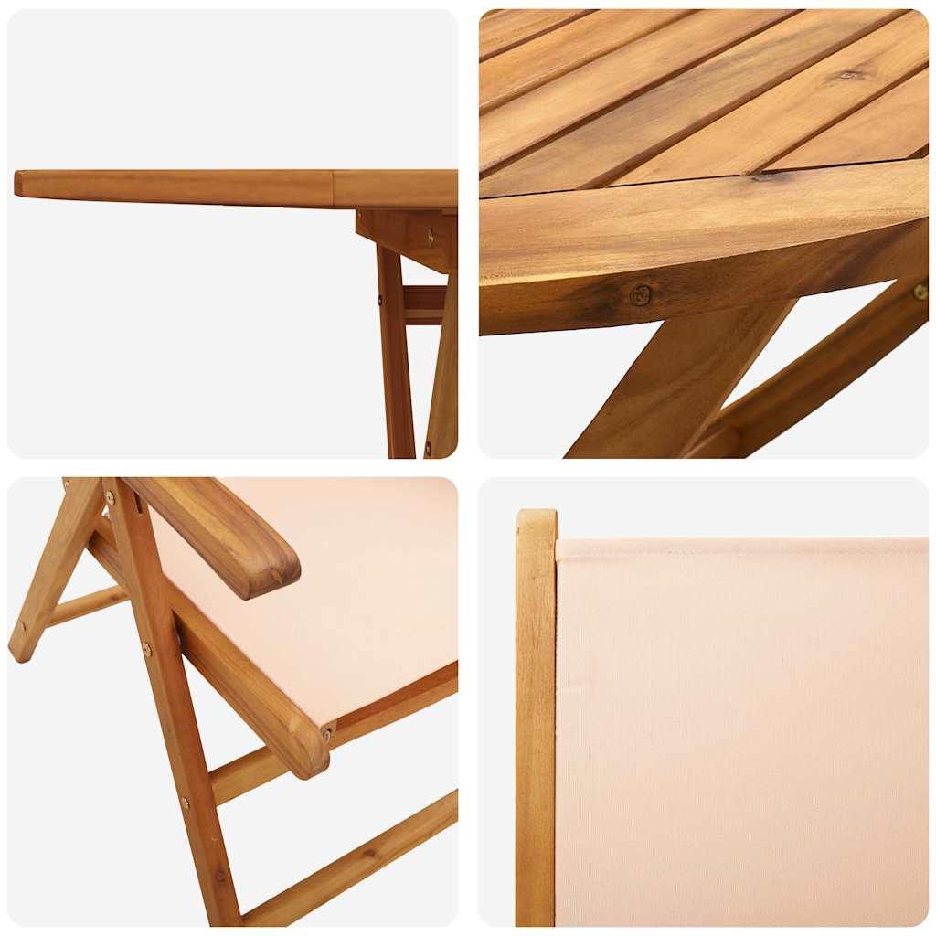 Hage Spisegruppe 5 pcs Beige heltre akasie