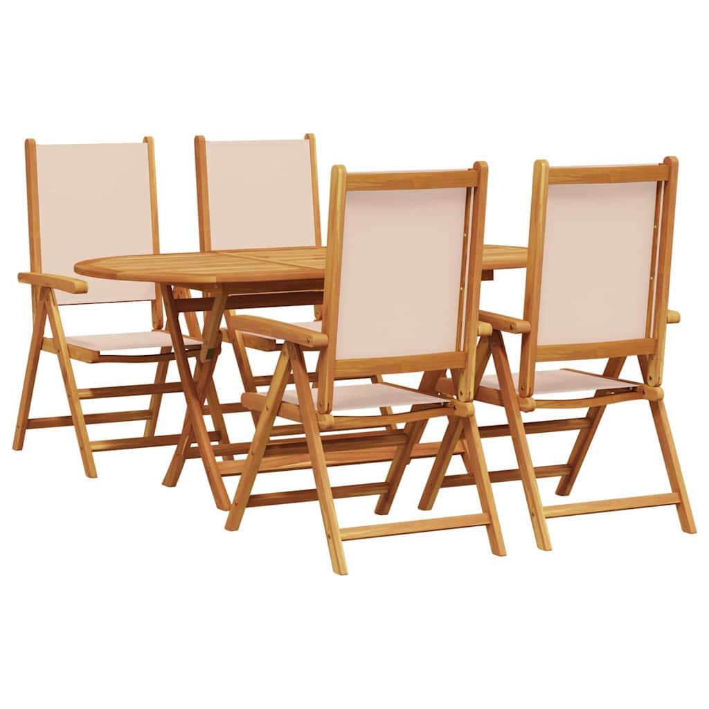 Hage Spisegruppe 5 pcs Beige heltre akasie