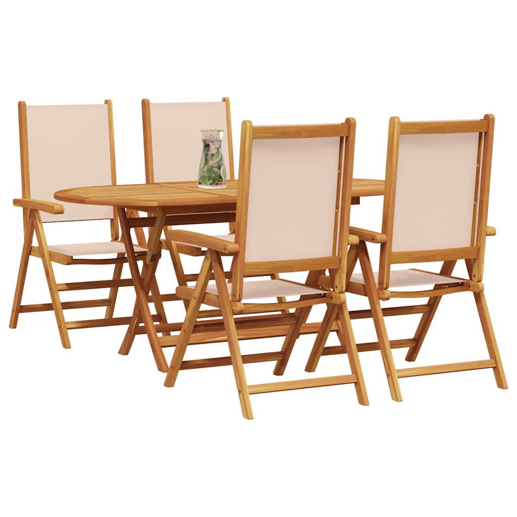 Hage Spisegruppe 5 pcs Beige heltre akasie