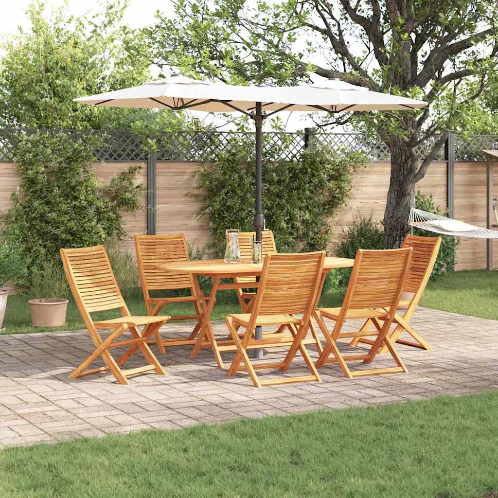 Hage Spisegruppe 7 pcs Brun heltre akasie
