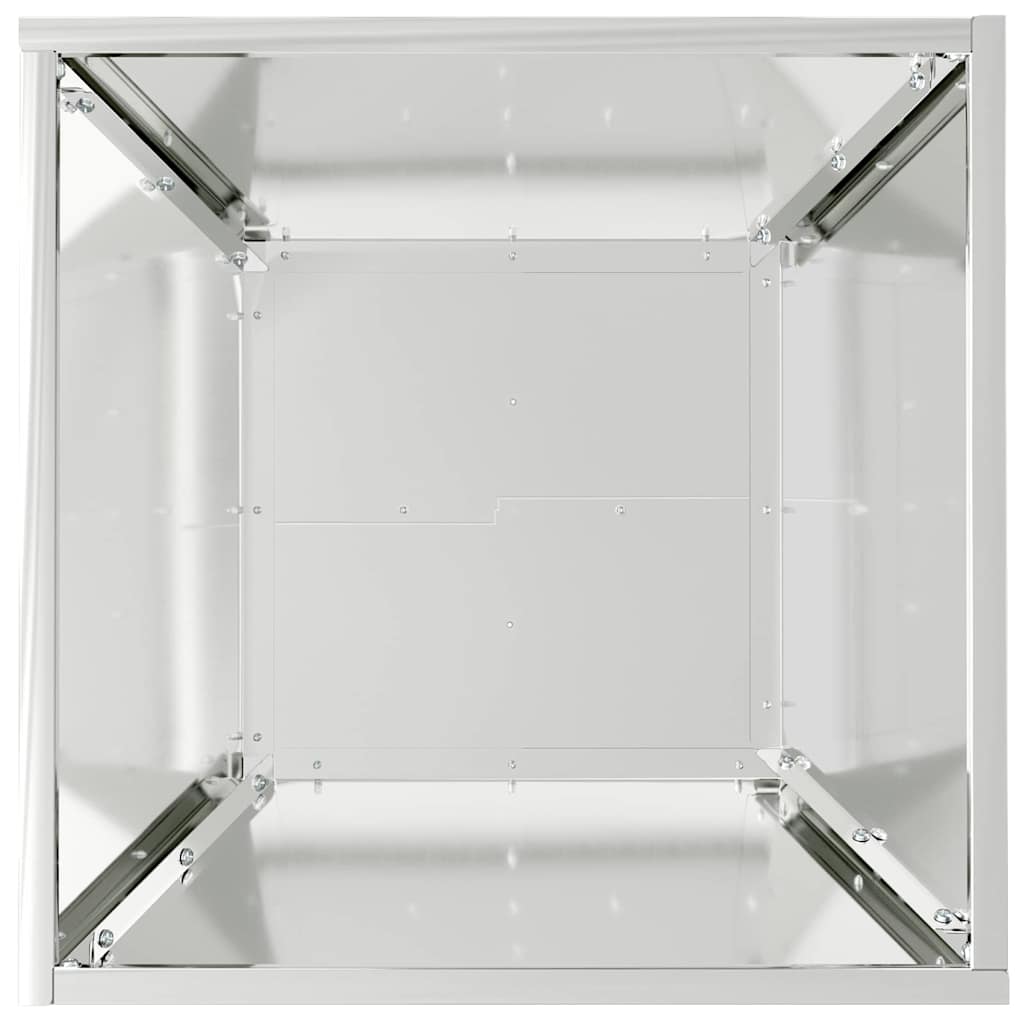 Hageblomsterpotte 5 pcs sølv 40 x 40 x 15 cm Galvanisert Stål